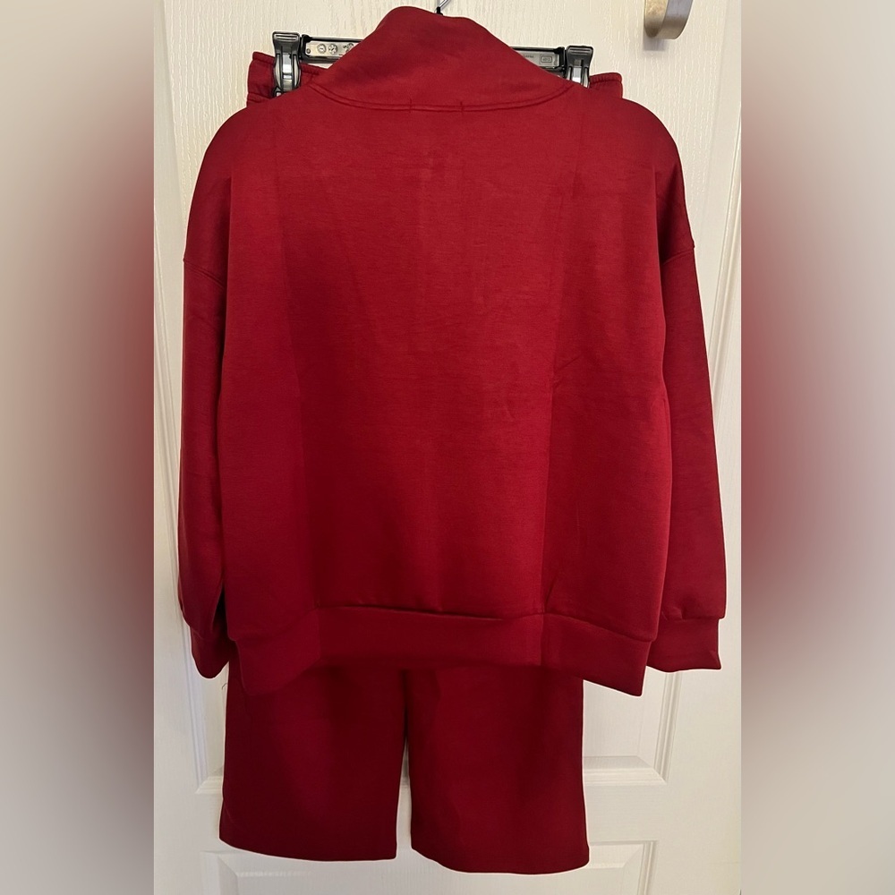 Women’s maroon Half-Zip Sweater Set - Picture 5 of 5
